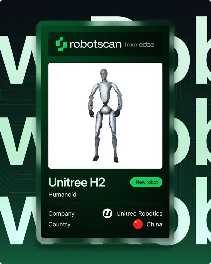 Ficha de producto del robot humanoide Unitree H2 para Robotscan